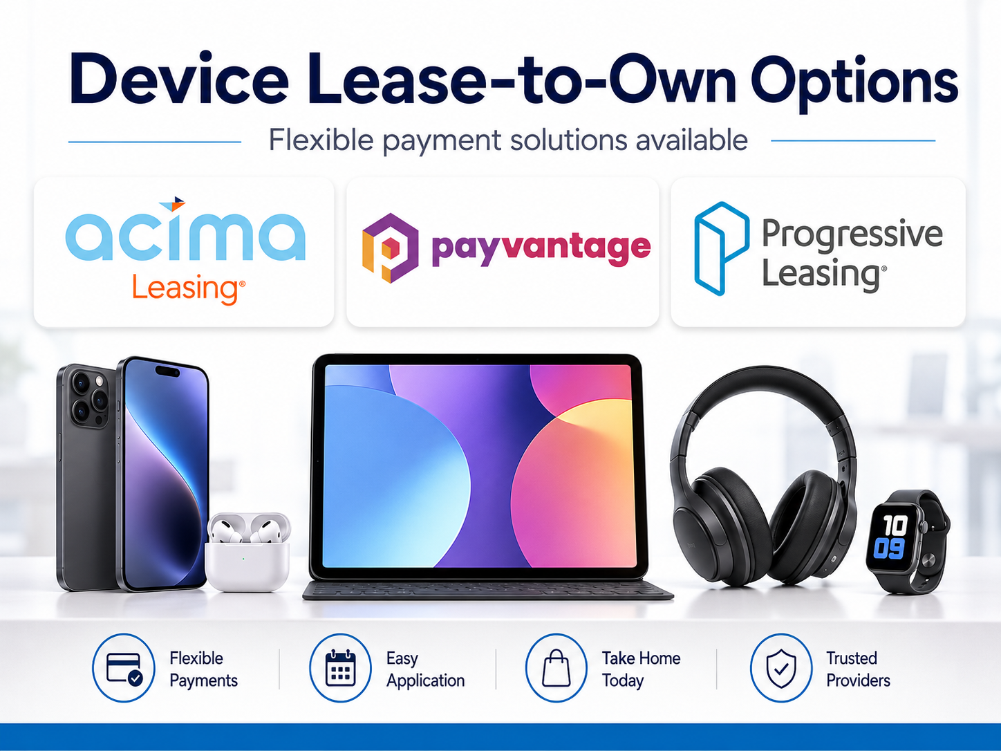 Phone financing options for iPhones tablets and game consoles at HD Wireless in Indianapolis
